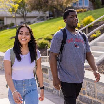 Saint Joseph's University Students walking on campus.